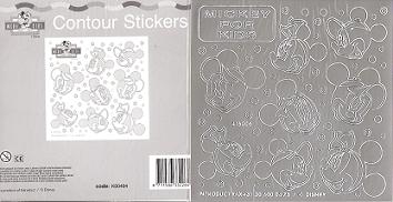 Mickey For Kids Contour Stickers Zilverkleurig